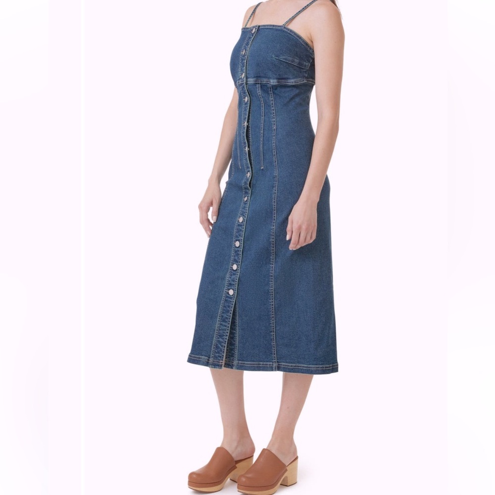 NWT Habitual Button-Up Denim Midi Dress